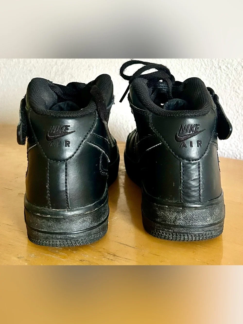 Nike Black Leather High-Top Sneakers